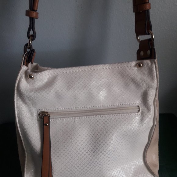 Sondra Roberts Squared Shoulder Bag White Black Multi-color Block Purse Handbag - Picture 14 of 14